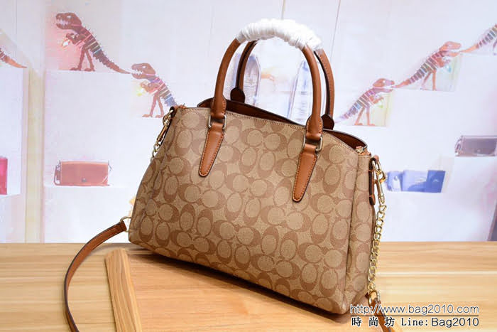 COACH蔻馳 C家新款 專櫃品質 大號戴妃單肩斜挎女包 57497  Chz1501